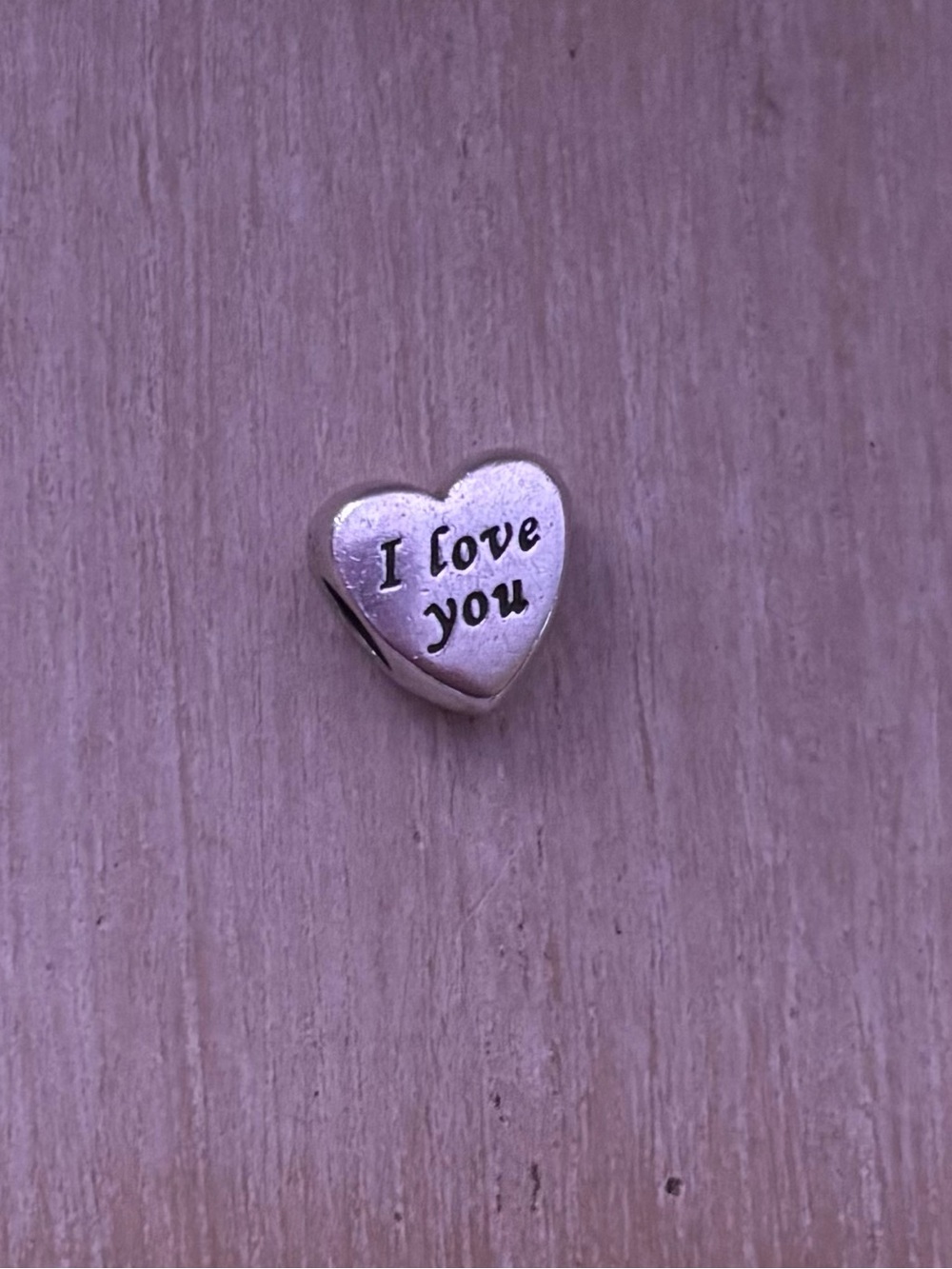 Pandora Silver Heart Charm I Love You